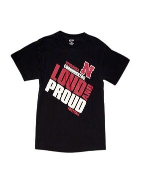 GEAR FOR SPORTS Men's Black Red And White Nebraska Short Sleeve Shirt Medium